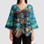 Día de los Muertos Kimono Sleeve Blouse A Swirl of Colors and Souls - Wonder Print Shop