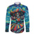 Día de los Muertos Long Sleeve Button Shirt A Swirl of Colors and Souls - Wonder Print Shop
