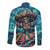 Día de los Muertos Long Sleeve Button Shirt A Swirl of Colors and Souls - Wonder Print Shop