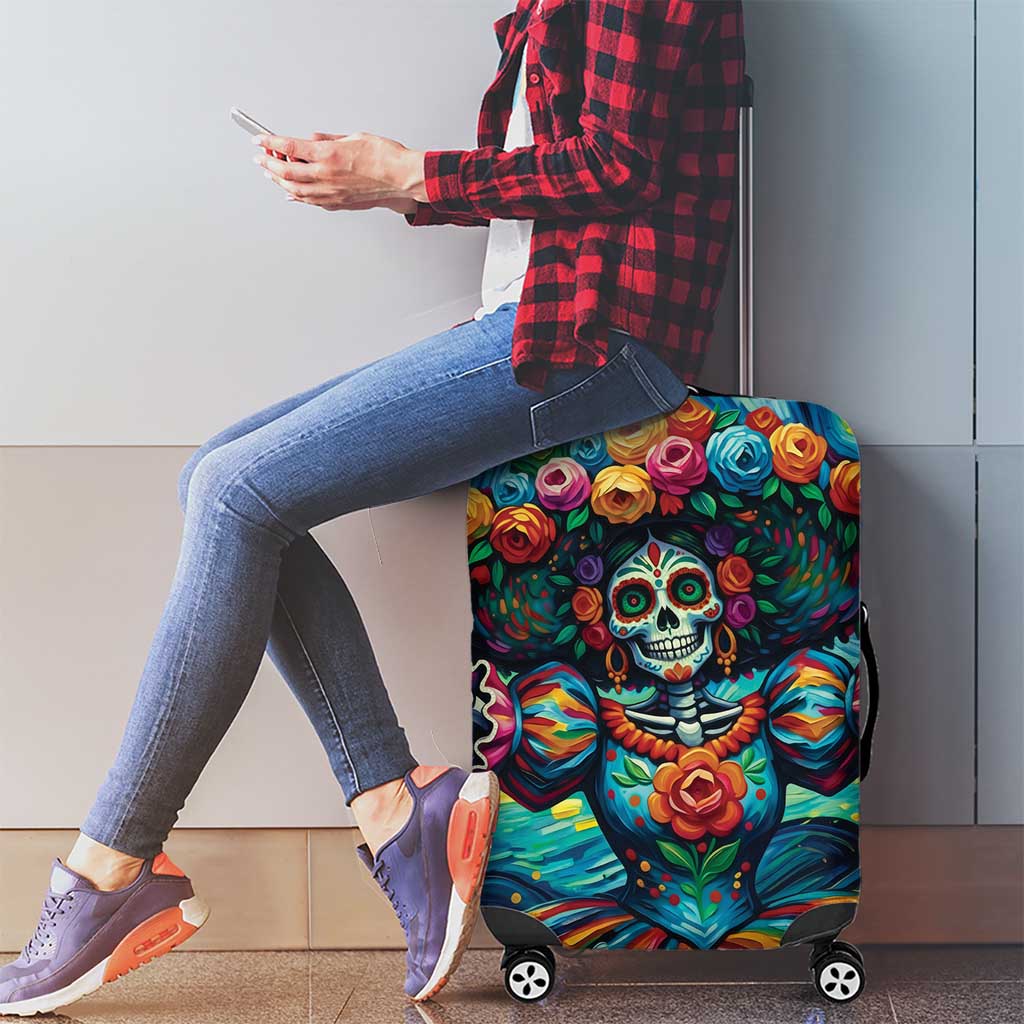 Día de los Muertos Luggage Cover A Swirl of Colors and Souls - Wonder Print Shop