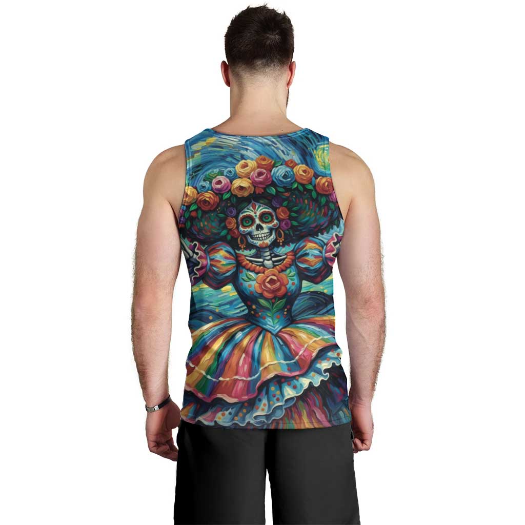 Día de los Muertos Men Tank Top A Swirl of Colors and Souls - Wonder Print Shop
