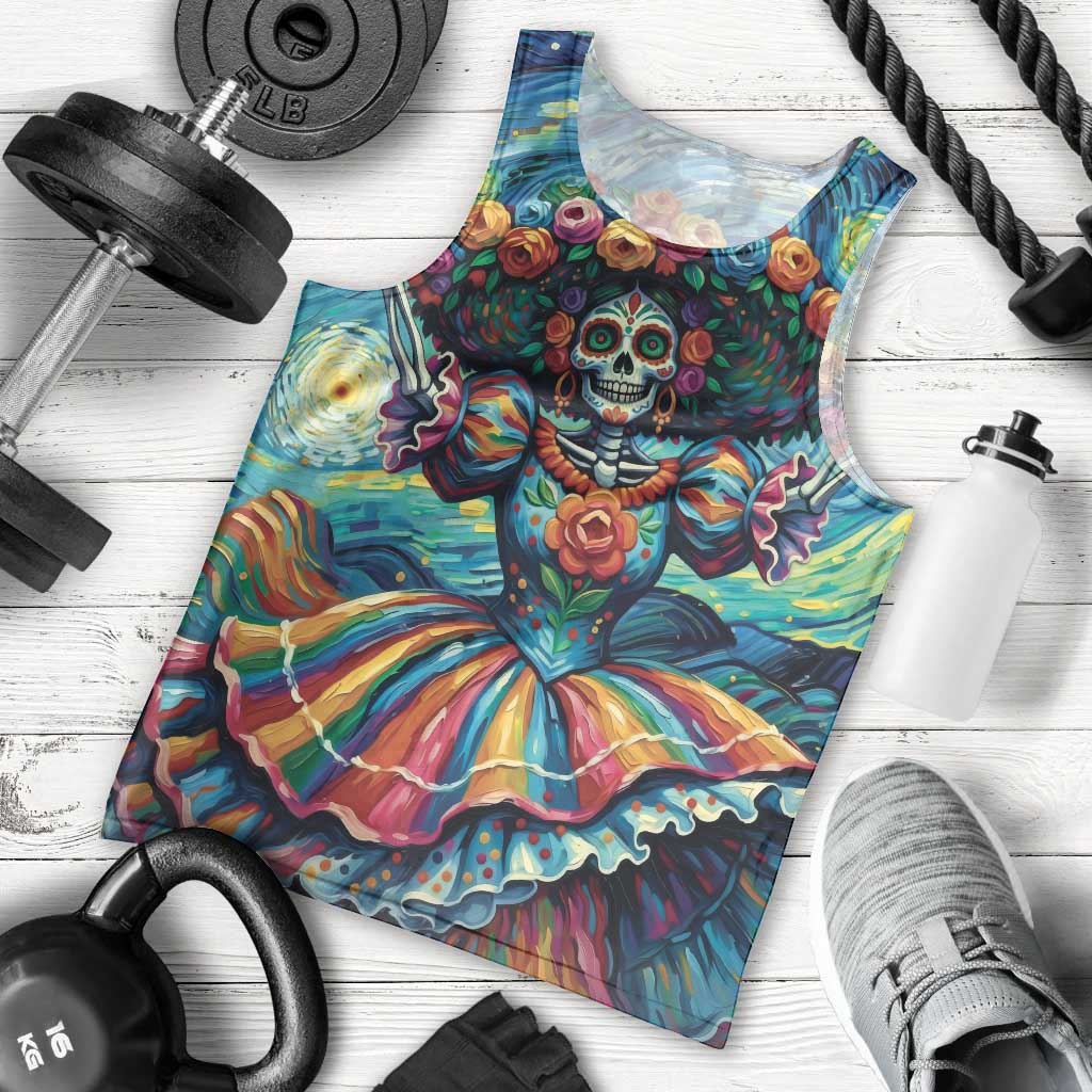 Día de los Muertos Men Tank Top A Swirl of Colors and Souls - Wonder Print Shop