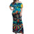 Día de los Muertos Off Shoulder Maxi Dress A Swirl of Colors and Souls - Wonder Print Shop