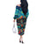 Día de los Muertos Off The Shoulder Long Sleeve Dress A Swirl of Colors and Souls - Wonder Print Shop