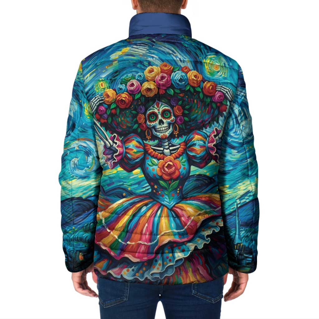 Día de los Muertos Padded Jacket A Swirl of Colors and Souls - Wonder Print Shop