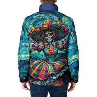 Día de los Muertos Padded Jacket A Swirl of Colors and Souls - Wonder Print Shop