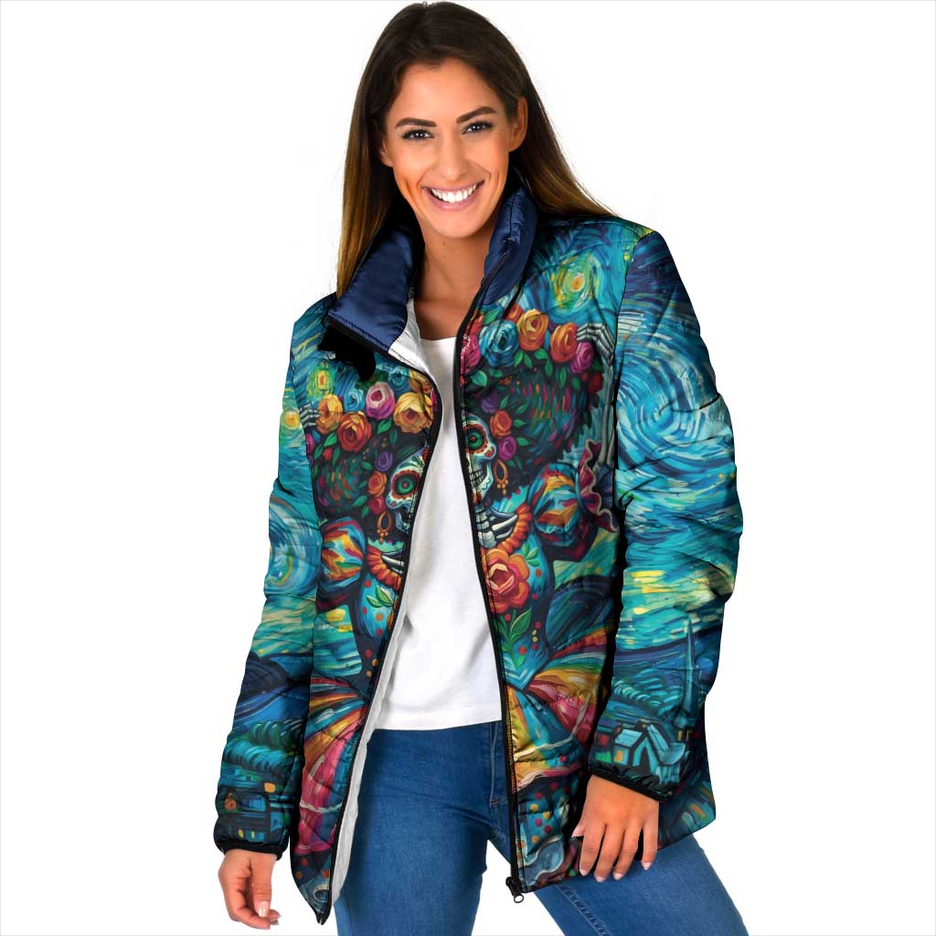 Día de los Muertos Padded Jacket A Swirl of Colors and Souls - Wonder Print Shop