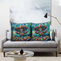 Día de los Muertos Pillow Cover A Swirl of Colors and Souls - Wonder Print Shop