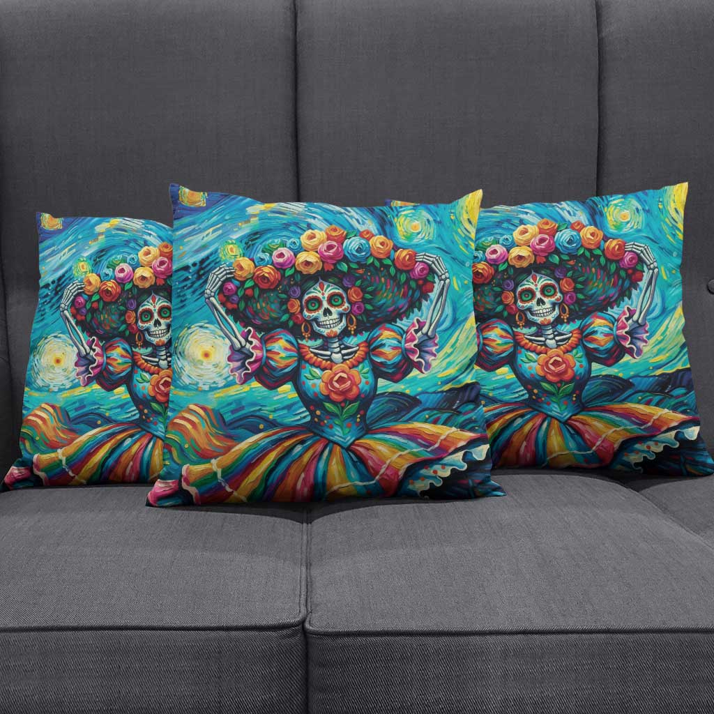 Día de los Muertos Pillow Cover A Swirl of Colors and Souls - Wonder Print Shop