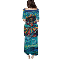 Día de los Muertos Puletasi A Swirl of Colors and Souls - Wonder Print Shop