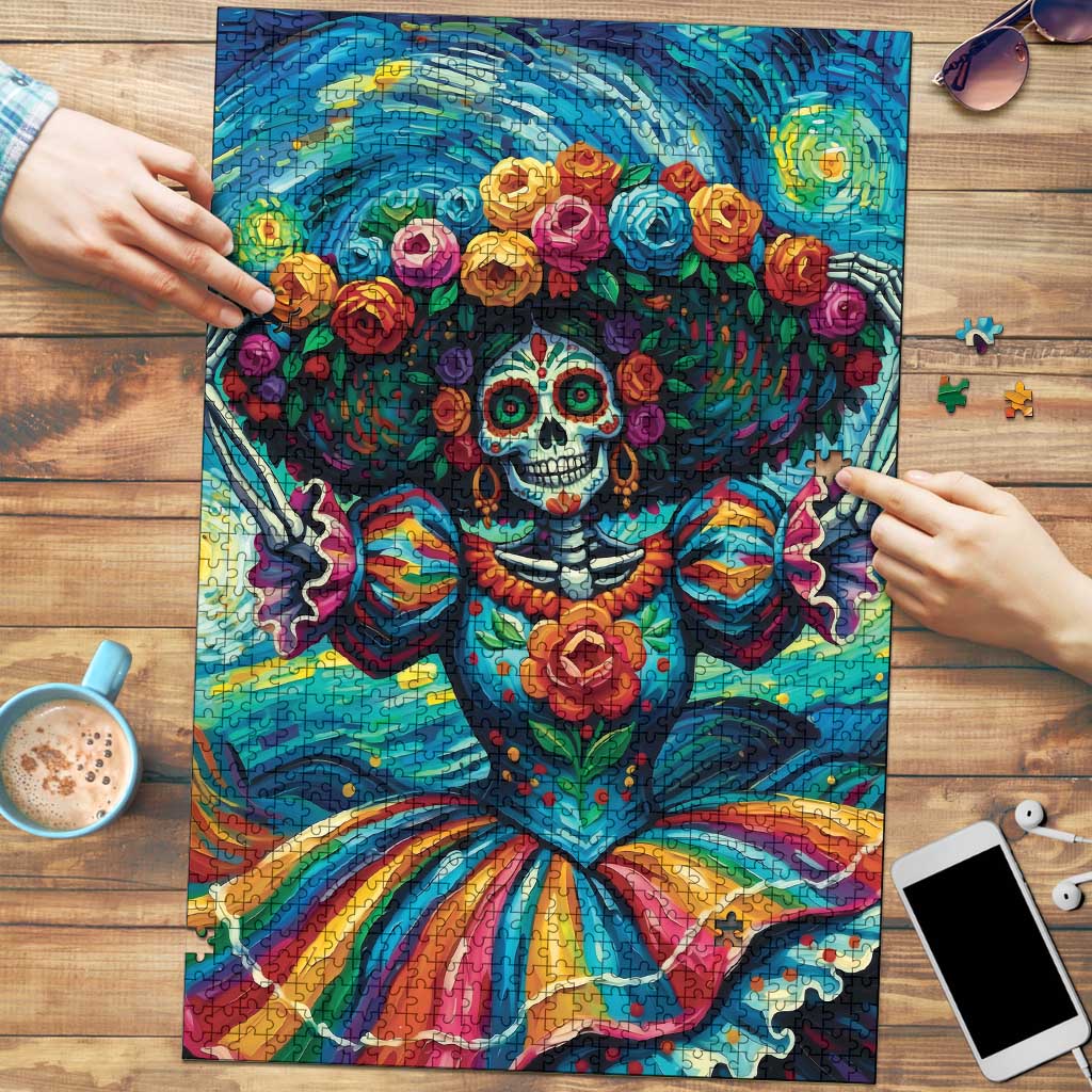 Día de los Muertos Puzzle A Swirl of Colors and Souls - Wonder Print Shop