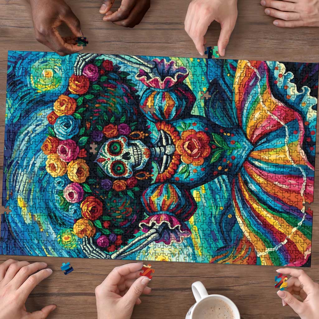 Día de los Muertos Puzzle A Swirl of Colors and Souls - Wonder Print Shop