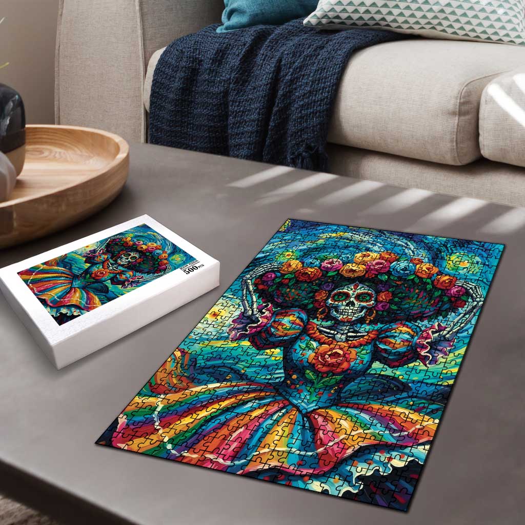 Día de los Muertos Puzzle A Swirl of Colors and Souls - Wonder Print Shop