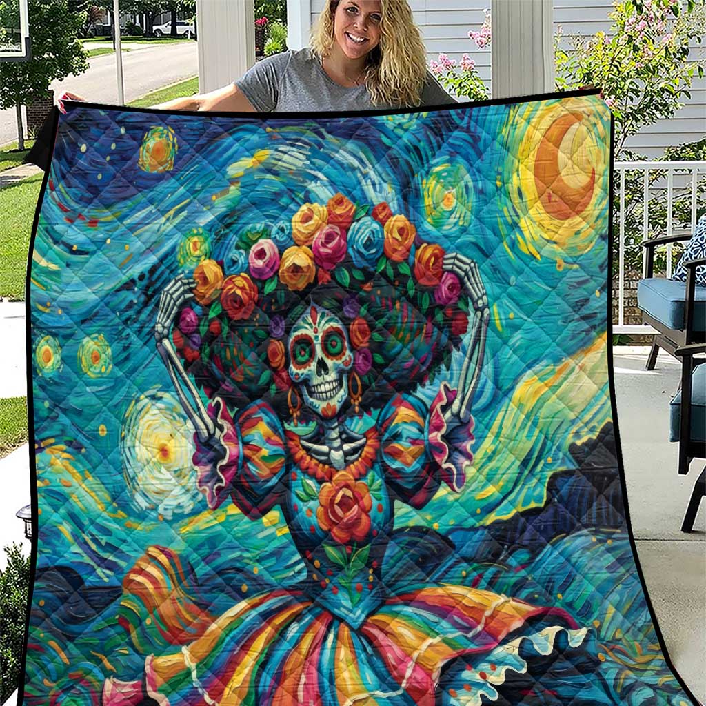 Día de los Muertos Quilt A Swirl of Colors and Souls - Wonder Print Shop