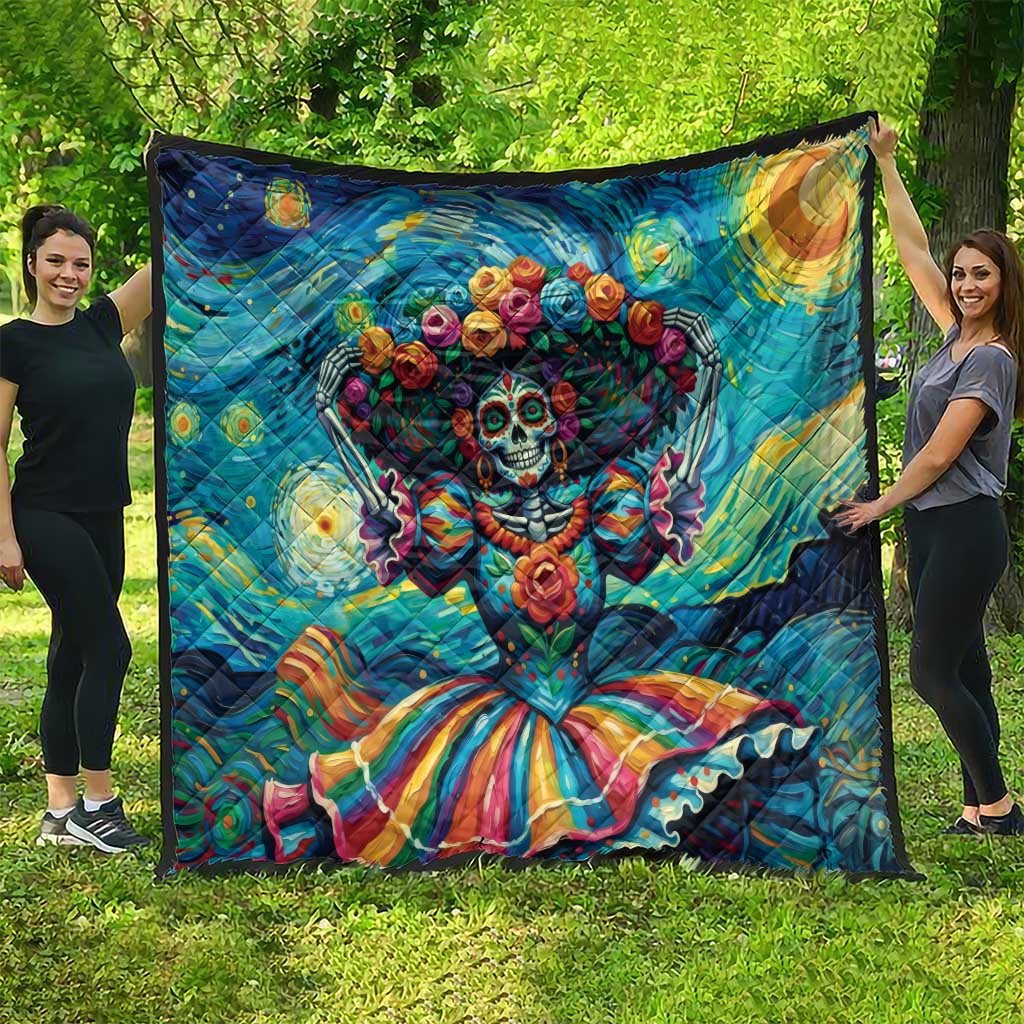 Día de los Muertos Quilt A Swirl of Colors and Souls - Wonder Print Shop