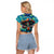 Día de los Muertos Raglan Cropped T Shirt A Swirl of Colors and Souls - Wonder Print Shop