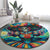 Día de los Muertos Round Carpet A Swirl of Colors and Souls - Wonder Print Shop