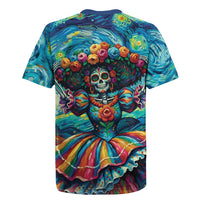 Día de los Muertos Rugby Jersey A Swirl of Colors and Souls - Wonder Print Shop