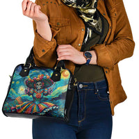 Día de los Muertos Shoulder Handbag A Swirl of Colors and Souls - Wonder Print Shop