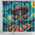 Día de los Muertos Shower Curtain A Swirl of Colors and Souls - Wonder Print Shop
