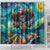 Día de los Muertos Shower Curtain A Swirl of Colors and Souls - Wonder Print Shop