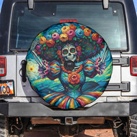 Día de los Muertos Spare Tire Cover A Swirl of Colors and Souls - Wonder Print Shop