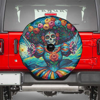 Día de los Muertos Spare Tire Cover A Swirl of Colors and Souls - Wonder Print Shop