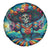 Día de los Muertos Spare Tire Cover A Swirl of Colors and Souls - Wonder Print Shop