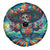 Día de los Muertos Spare Tire Cover A Swirl of Colors and Souls - Wonder Print Shop