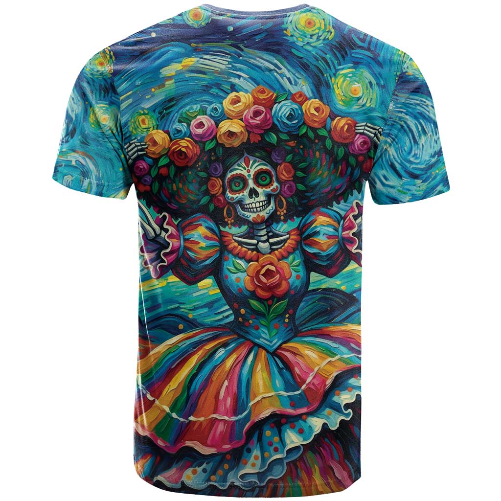 Día de los Muertos T Shirt A Swirl of Colors and Souls - Wonder Print Shop