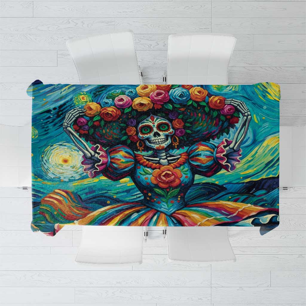 Día de los Muertos Tablecloth A Swirl of Colors and Souls - Wonder Print Shop