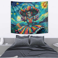 Día de los Muertos Tapestry A Swirl of Colors and Souls - Wonder Print Shop