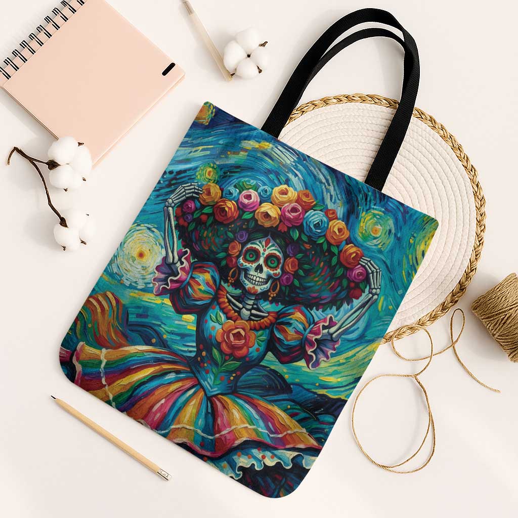 Día de los Muertos Tote Bag A Swirl of Colors and Souls - Wonder Print Shop
