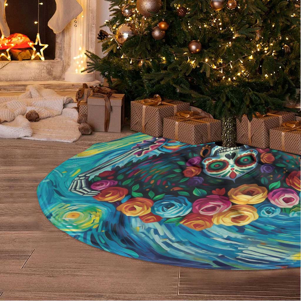 Día de los Muertos Tree Skirt A Swirl of Colors and Souls - Wonder Print Shop
