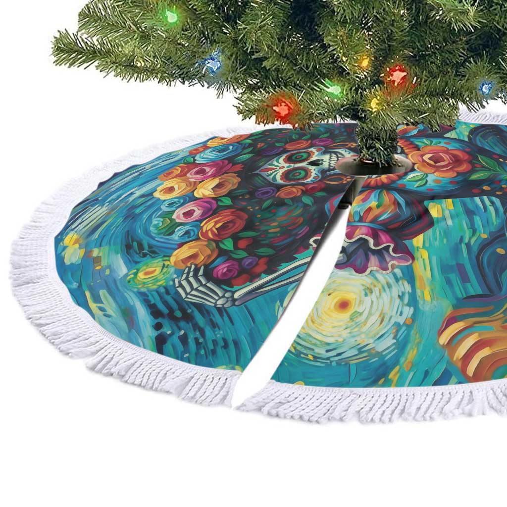 Día de los Muertos Tree Skirt A Swirl of Colors and Souls - Wonder Print Shop