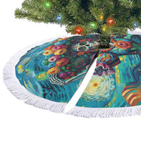 Día de los Muertos Tree Skirt A Swirl of Colors and Souls - Wonder Print Shop