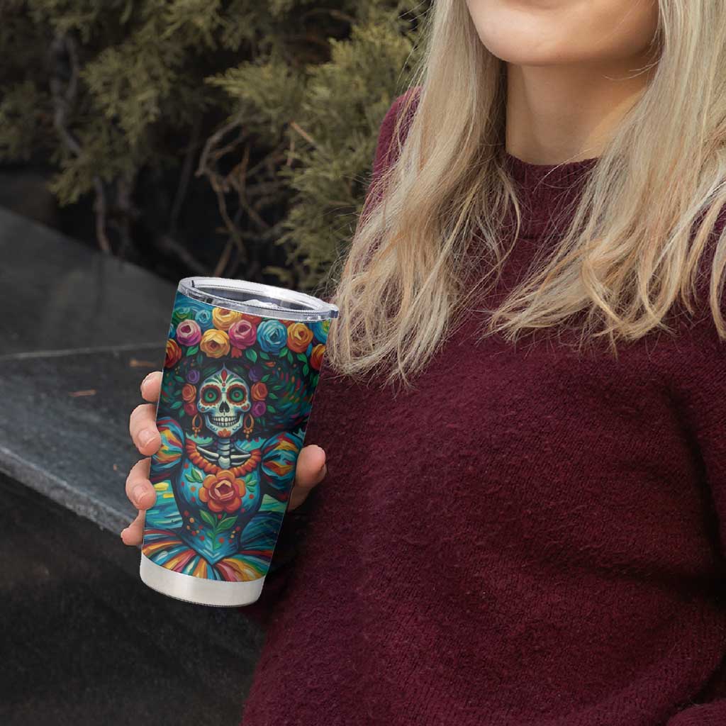Día de los Muertos Tumbler Cup A Swirl of Colors and Souls - Wonder Print Shop