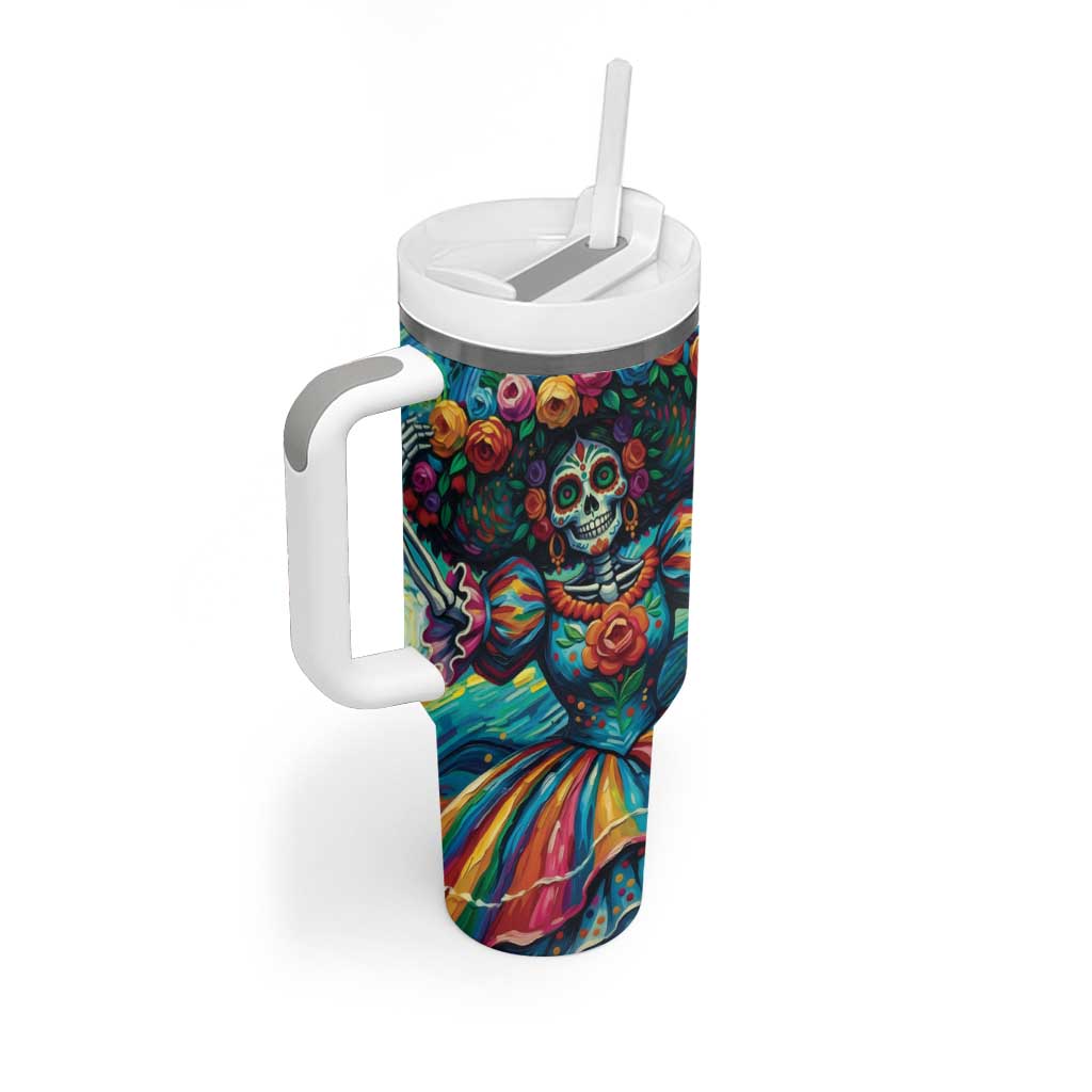 Día de los Muertos Tumbler With Handle A Swirl of Colors and Souls - Wonder Print Shop