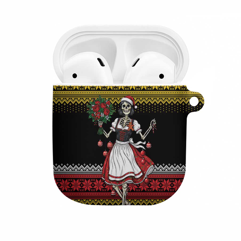 Dirndl Skeleton Dance AirPods Case Bavarian Gothic Christmas - Wonder Print Shop