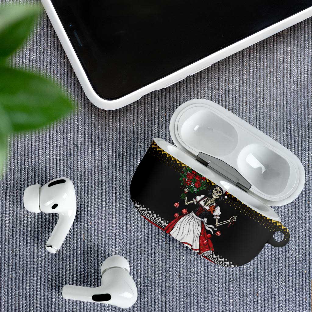 Dirndl Skeleton Dance AirPods Case Bavarian Gothic Christmas - Wonder Print Shop