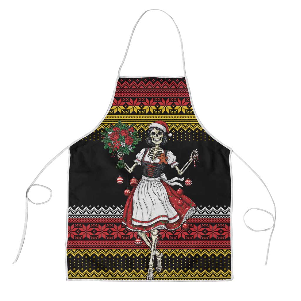 Dirndl Skeleton Dance Apron Bavarian Gothic Christmas - Wonder Print Shop