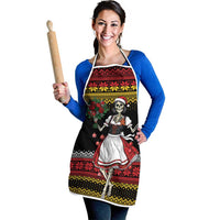 Dirndl Skeleton Dance Apron Bavarian Gothic Christmas - Wonder Print Shop