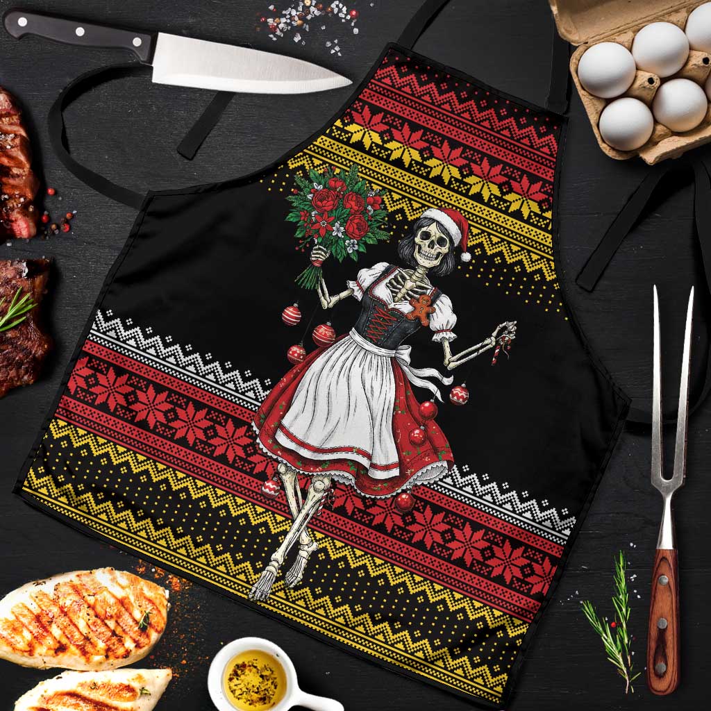 Dirndl Skeleton Dance Apron Bavarian Gothic Christmas - Wonder Print Shop