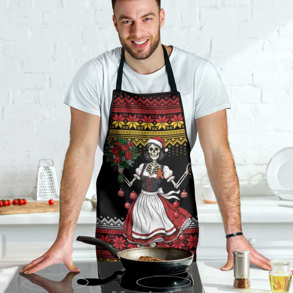Dirndl Skeleton Dance Apron Bavarian Gothic Christmas - Wonder Print Shop
