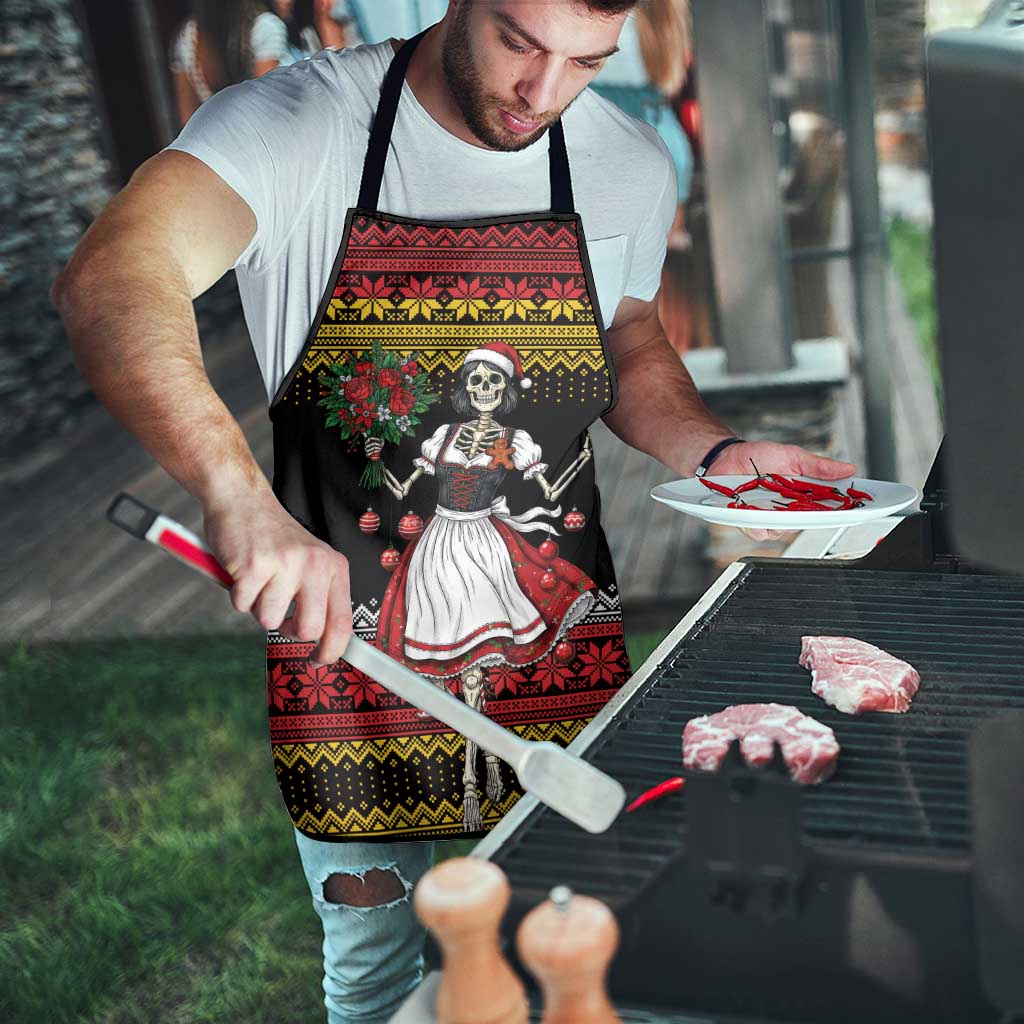Dirndl Skeleton Dance Apron Bavarian Gothic Christmas - Wonder Print Shop