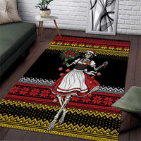 Dirndl Skeleton Dance Area Rug Bavarian Gothic Christmas - Wonder Print Shop