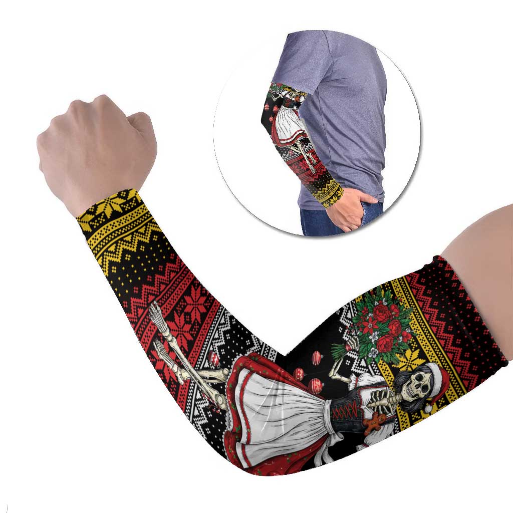 Dirndl Skeleton Dance Arm Sleeves Bavarian Gothic Christmas - Wonder Print Shop