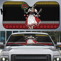 Dirndl Skeleton Dance Auto Sun Shade Bavarian Gothic Christmas - Wonder Print Shop