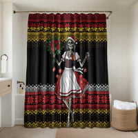 Dirndl Skeleton Dance Bathroom Set Bavarian Gothic Christmas - Wonder Print Shop