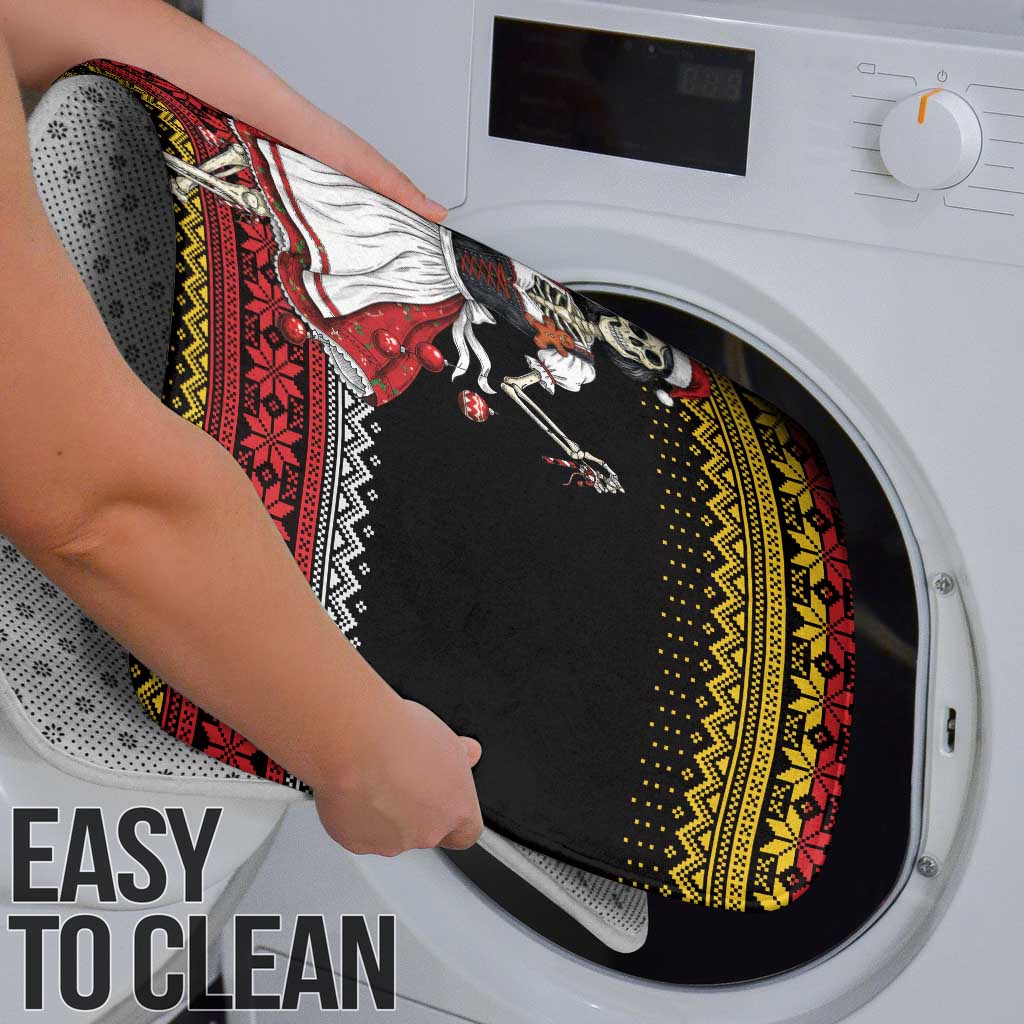 Dirndl Skeleton Dance Bathroom Set Bavarian Gothic Christmas - Wonder Print Shop